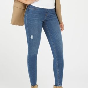 SPANX Distressed Ankle Skinny Jeans Size L NWOT